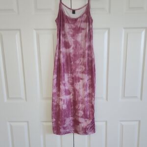 SHEIN Purple Tie-Dye Maxi Dress